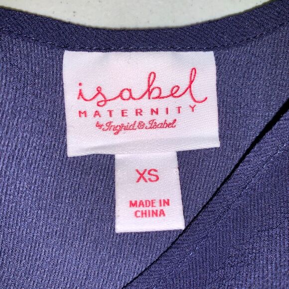 Isabel Maternity Womens Floral Bell Sleeve Pullover Blouse Tunic Top XS - Picture 10 of 11